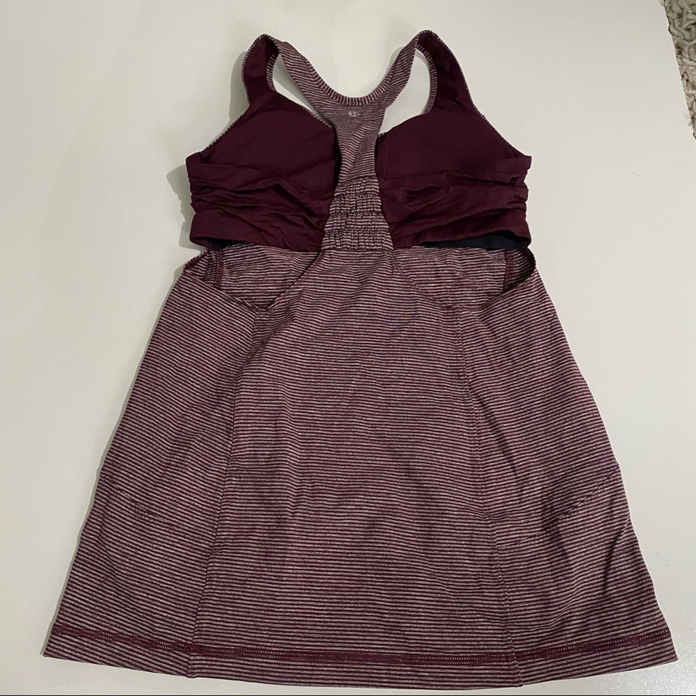 Lululemon Turbo Tank Tonka Stripe Bordeaux Drama - Picture 7 of 9